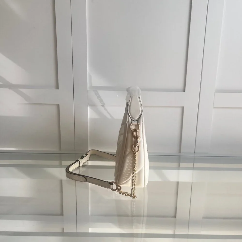 COACH Women's New Crescent-Shaped Bag with Round Ring Chain Shoulder/Crossbody S - Picture 6 of 9